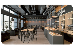 Coffee shops for coffee robots
